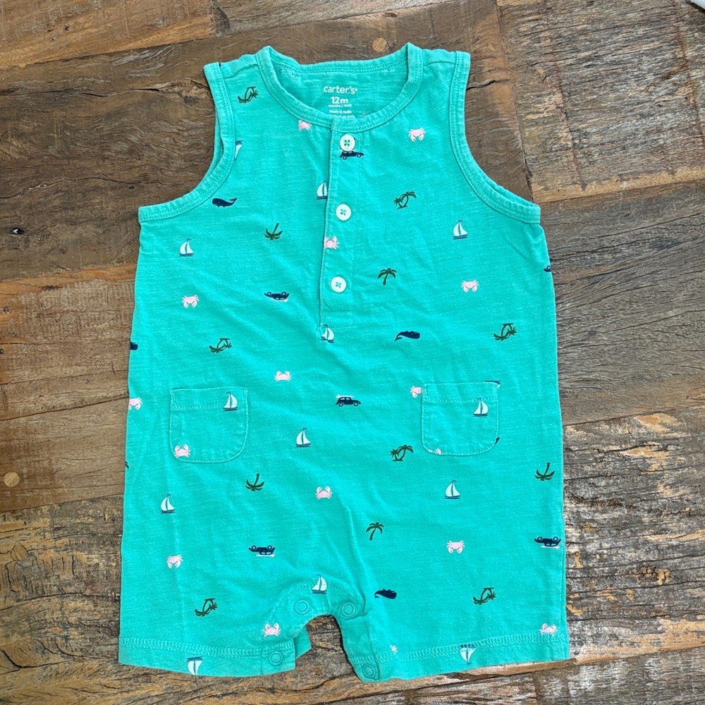 Carter's Turquoise Baby Outfit 12M